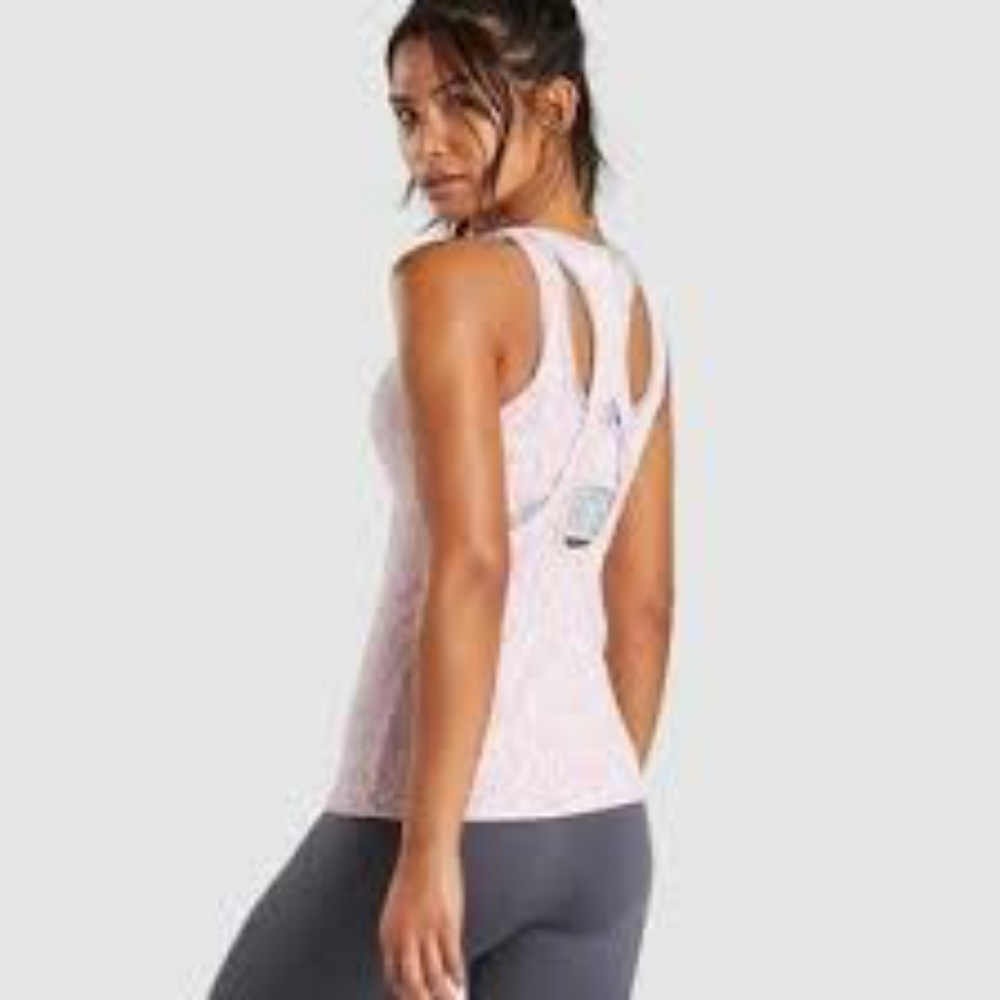 Gymshark fleur texture vest Dusty pink Xs